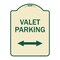 Signmission Valet Parking W/ Bidirectional Arrow Heavy-Gauge Aluminum Sign, 24" x 18", TG-1824-22751 A-DES-TG-1824-22751 - alternate 1